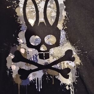 Psycho Bunny Black Skull and Crossbones Graphic Tee